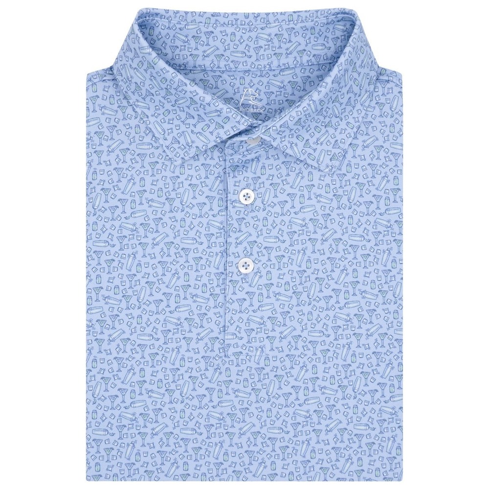 Rhoback The House Marg Performance Polo Blue Medium New With Tags